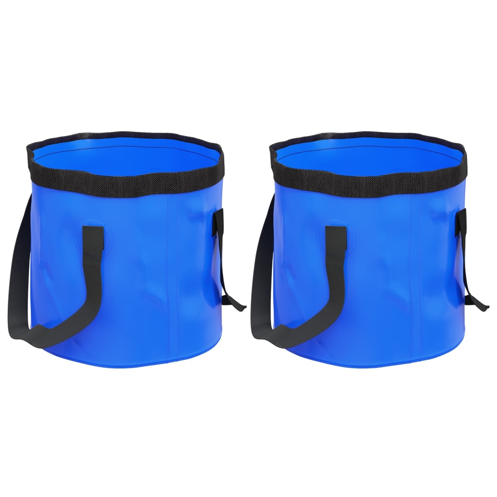 Collapsible buckets, 2 pcs., blue, 30 L, PVC