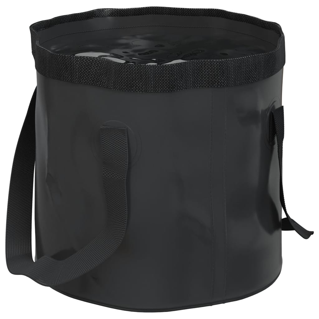 Collapsible buckets, 2 pcs., black, 20 L, PVC