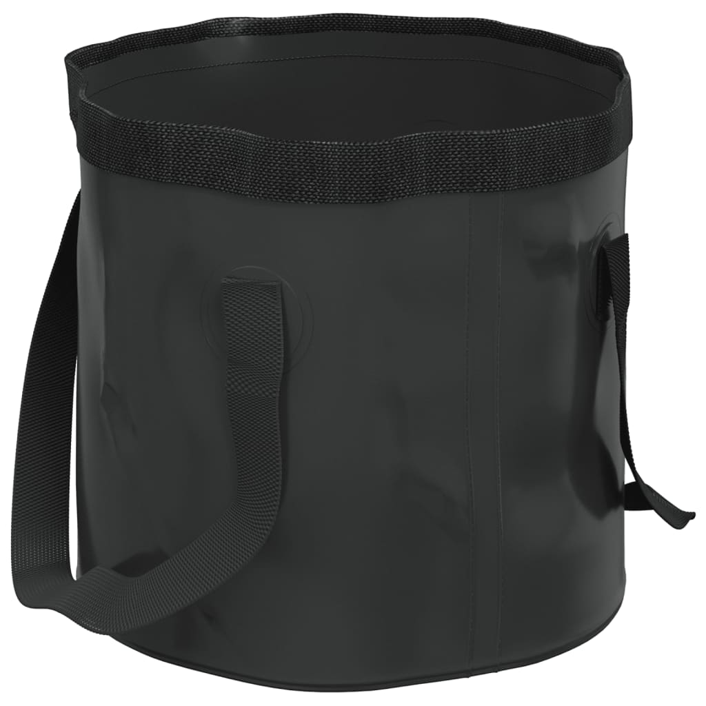 Collapsible buckets, 2 pcs., black, 20 L, PVC
