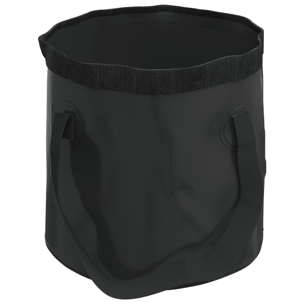 Collapsible buckets, 2 pcs., black, 20 L, PVC