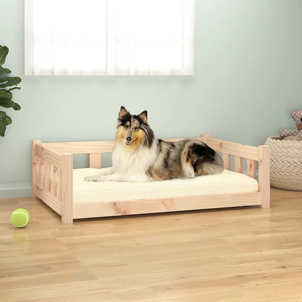 Dog bed, 95.5x65.5x28 cm, solid pine wood