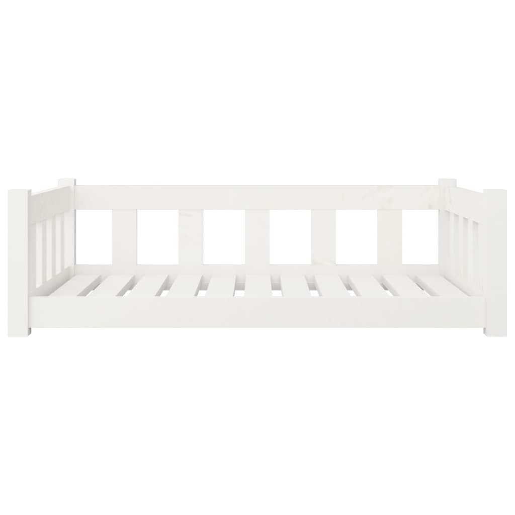 Dog bed, white, 95.5x65.5x28 cm, solid pine wood