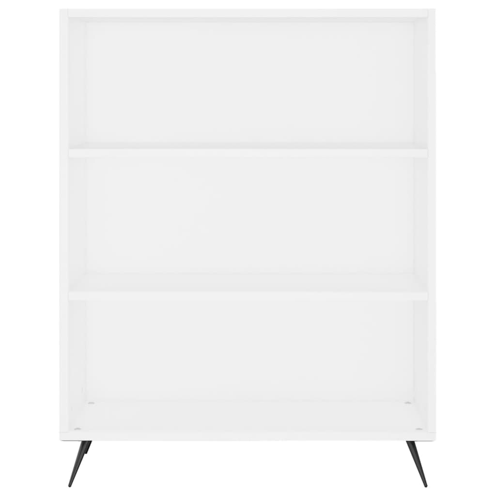 Bibliotecă, albă, 69,5x32,5x90 cm, lemn compozit