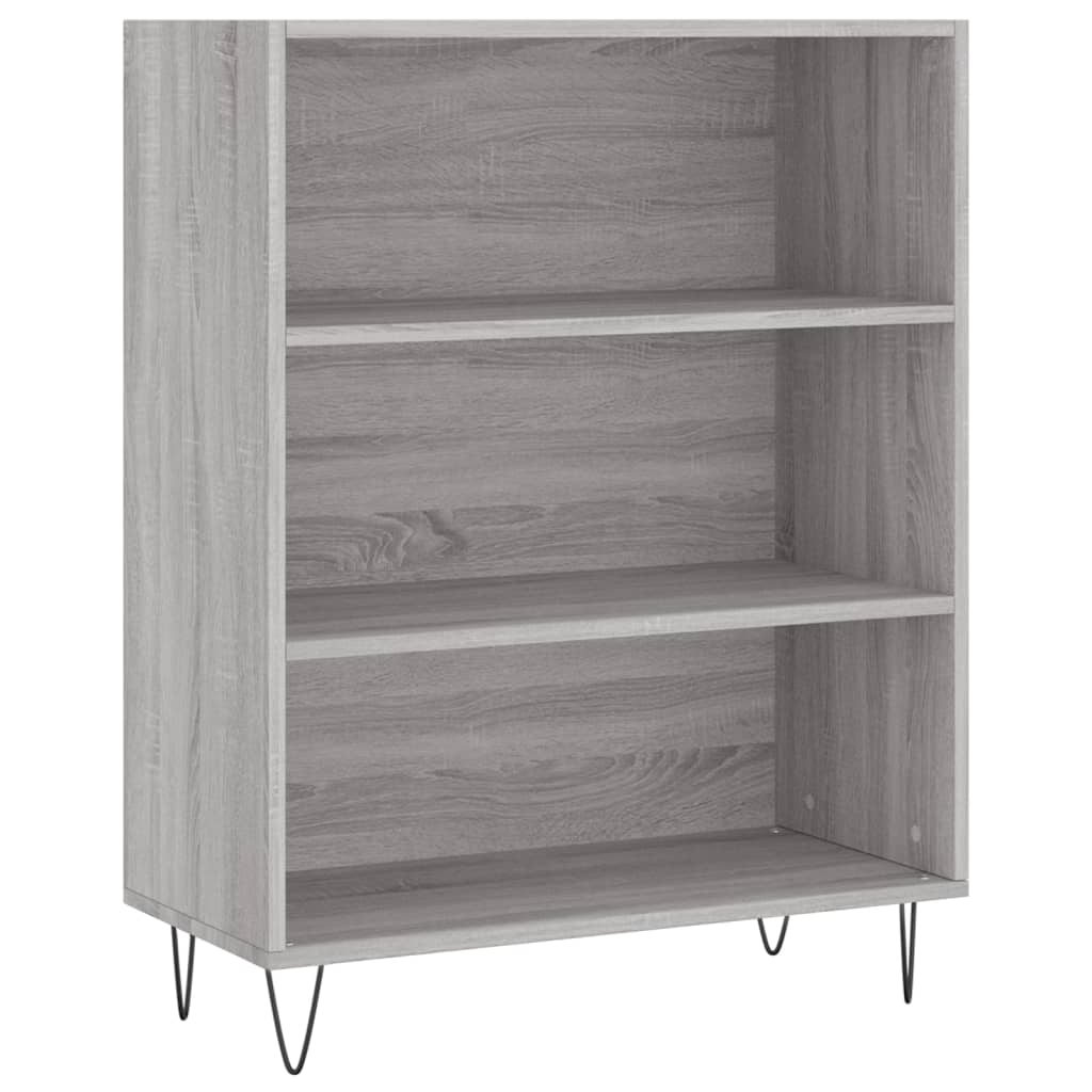 Bibliotecă, sonoma gri, 69,5x32,5x90 cm, lemn compozit