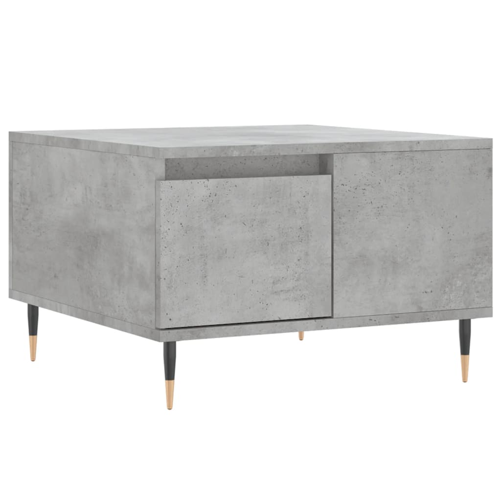 Coffee table, concrete gray, 55x55x36.5 cm, processed wood