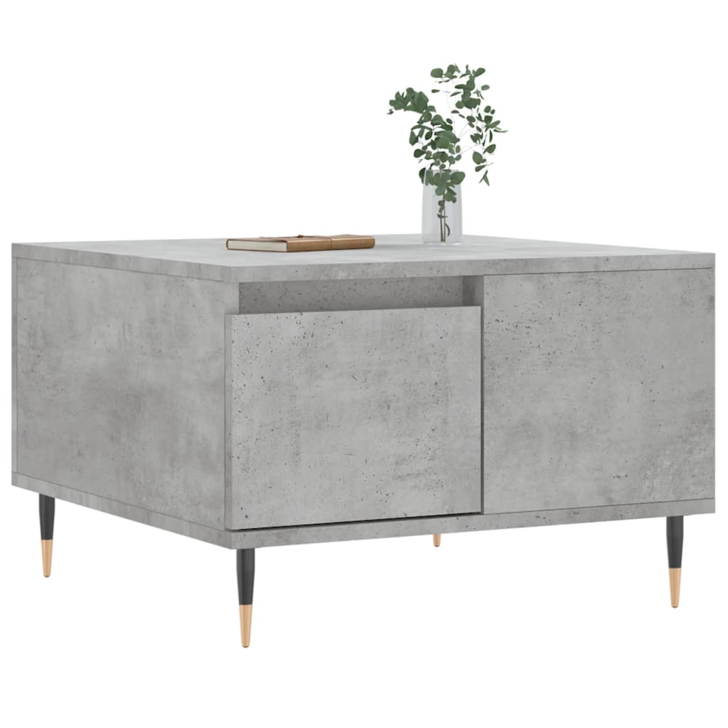 Coffee table, concrete gray, 55x55x36.5 cm, processed wood