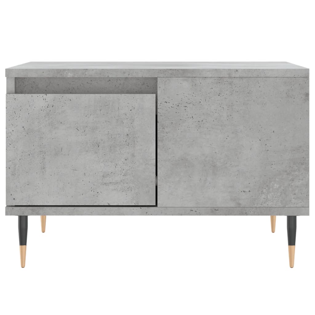Coffee table, concrete gray, 55x55x36.5 cm, processed wood