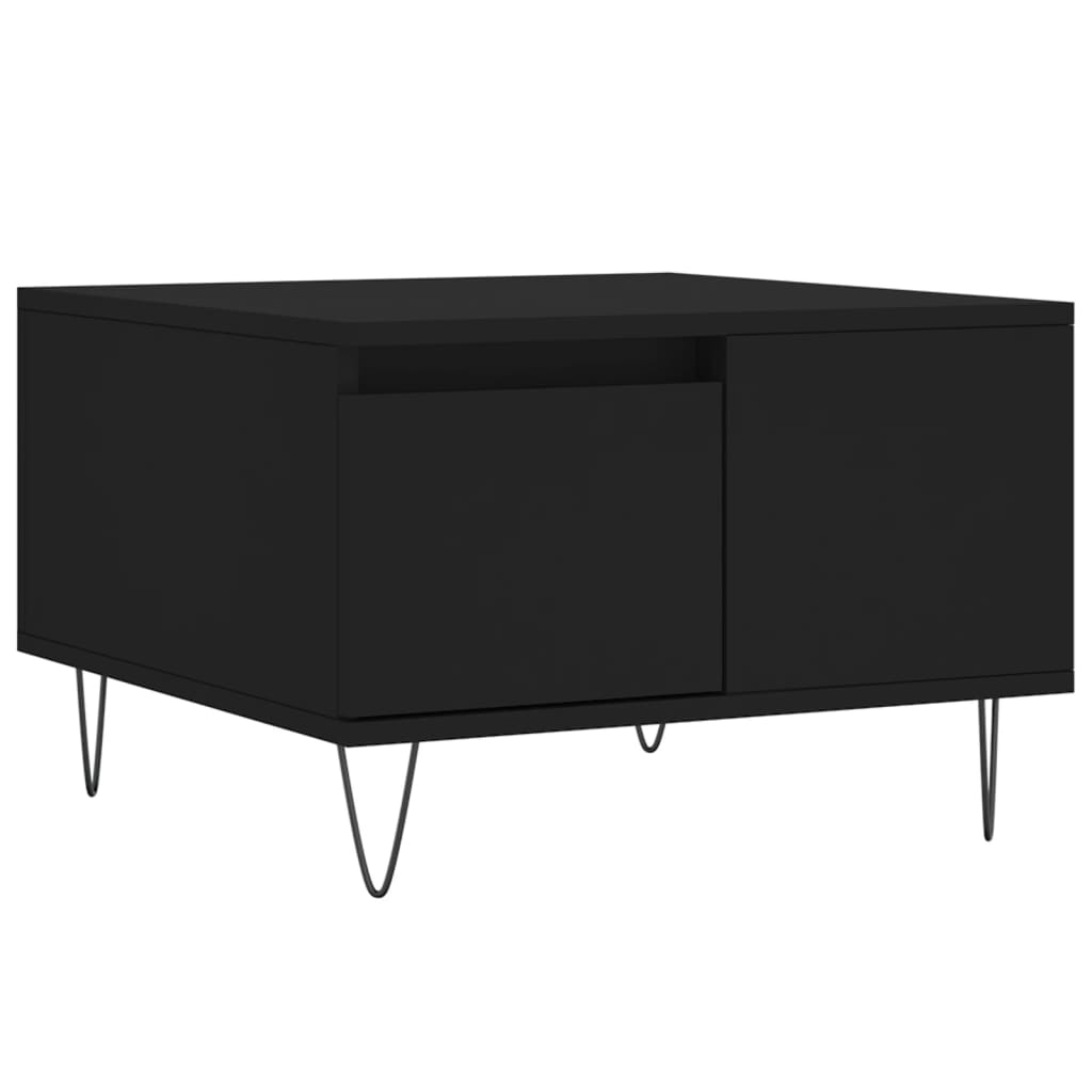 Coffee table, black, 55x55x36.5 cm, processed wood