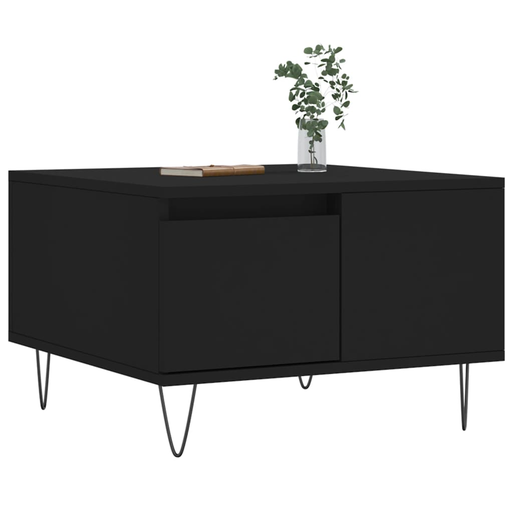 Coffee table, black, 55x55x36.5 cm, processed wood