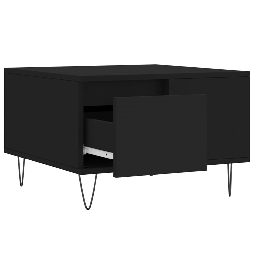 Coffee table, black, 55x55x36.5 cm, processed wood