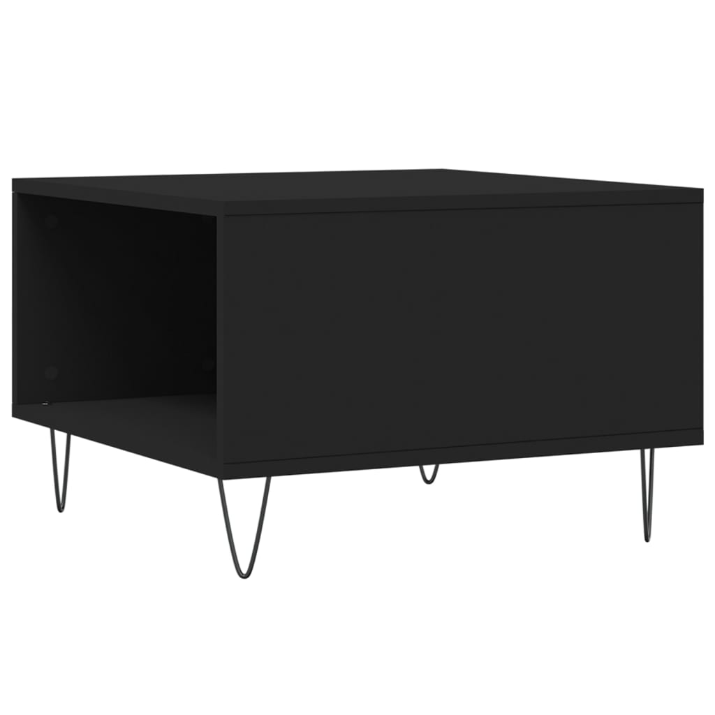 Coffee table, black, 55x55x36.5 cm, processed wood