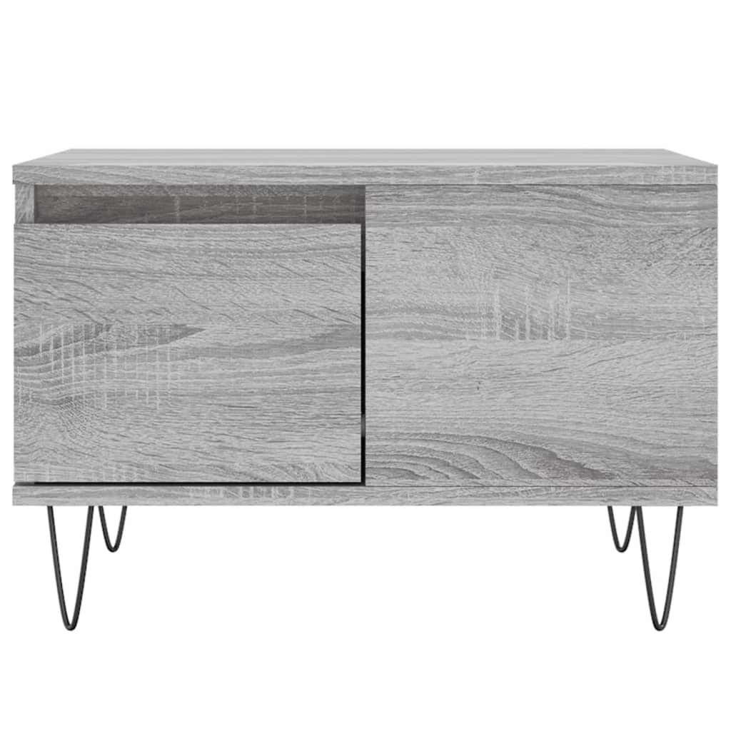 Coffee table, sonoma grey, 55x55x36.5 cm, processed wood