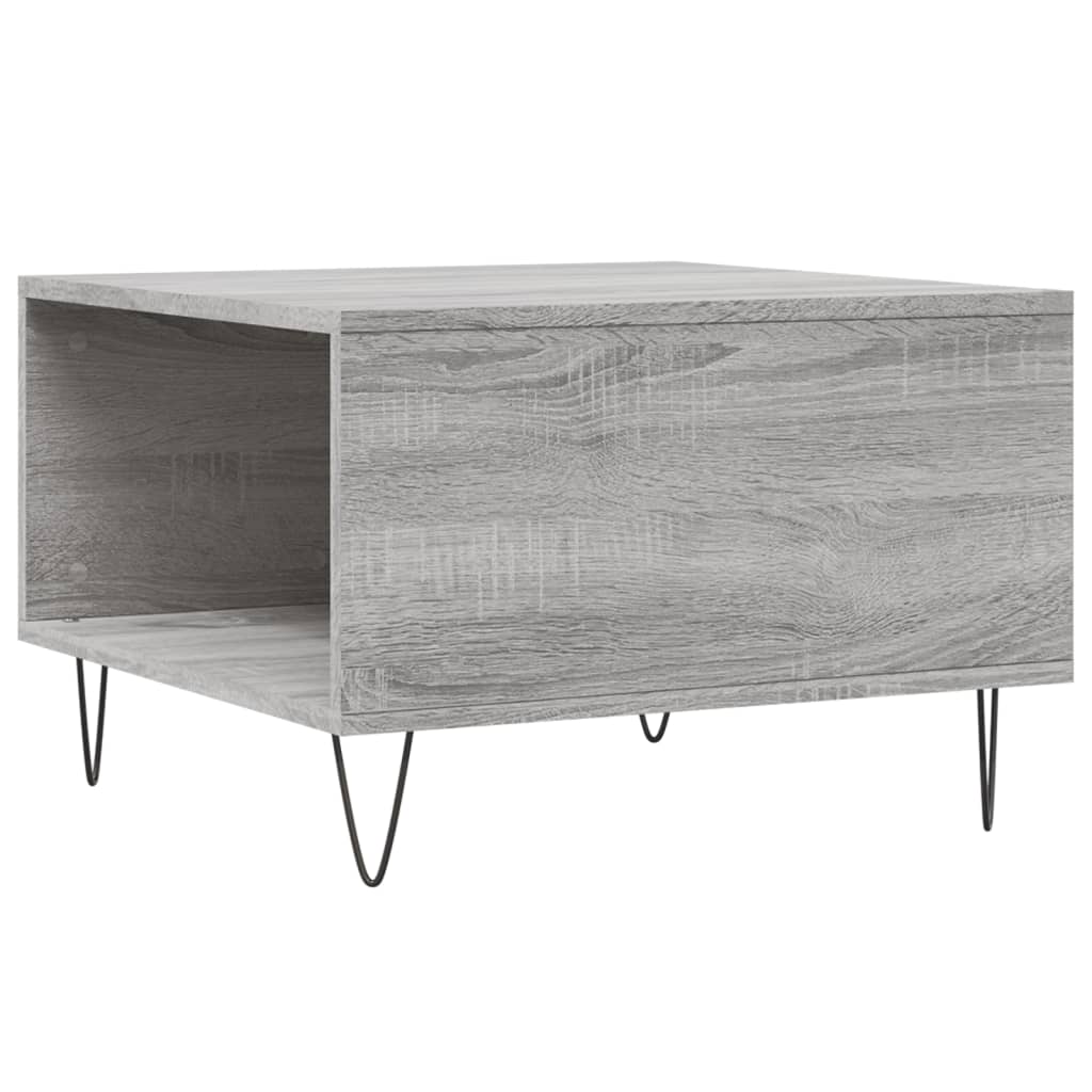Coffee table, sonoma grey, 55x55x36.5 cm, processed wood