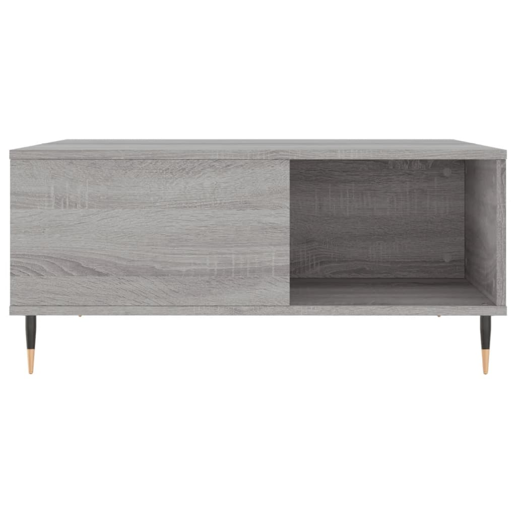 Coffee table, sonoma grey, 80x80x36.5 cm, processed wood