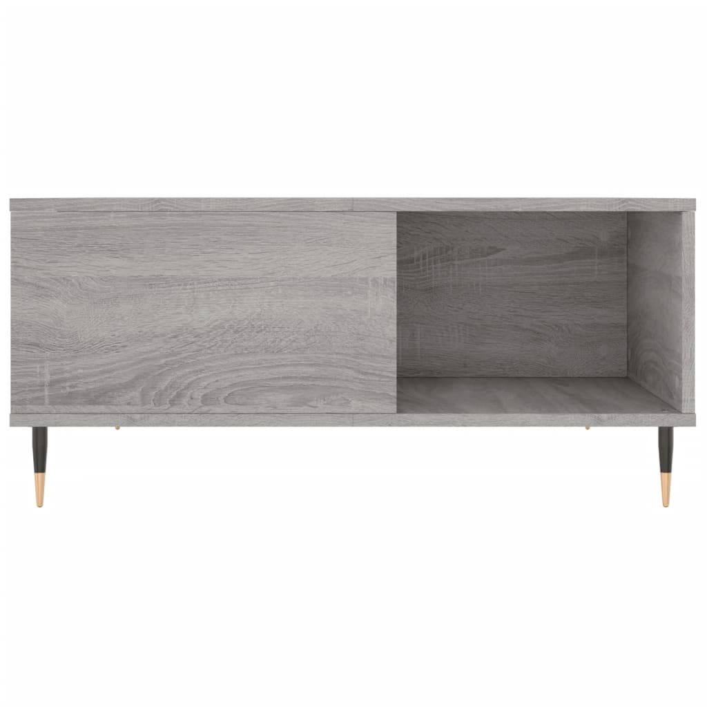 Coffee table, sonoma grey, 80x80x36.5 cm, processed wood
