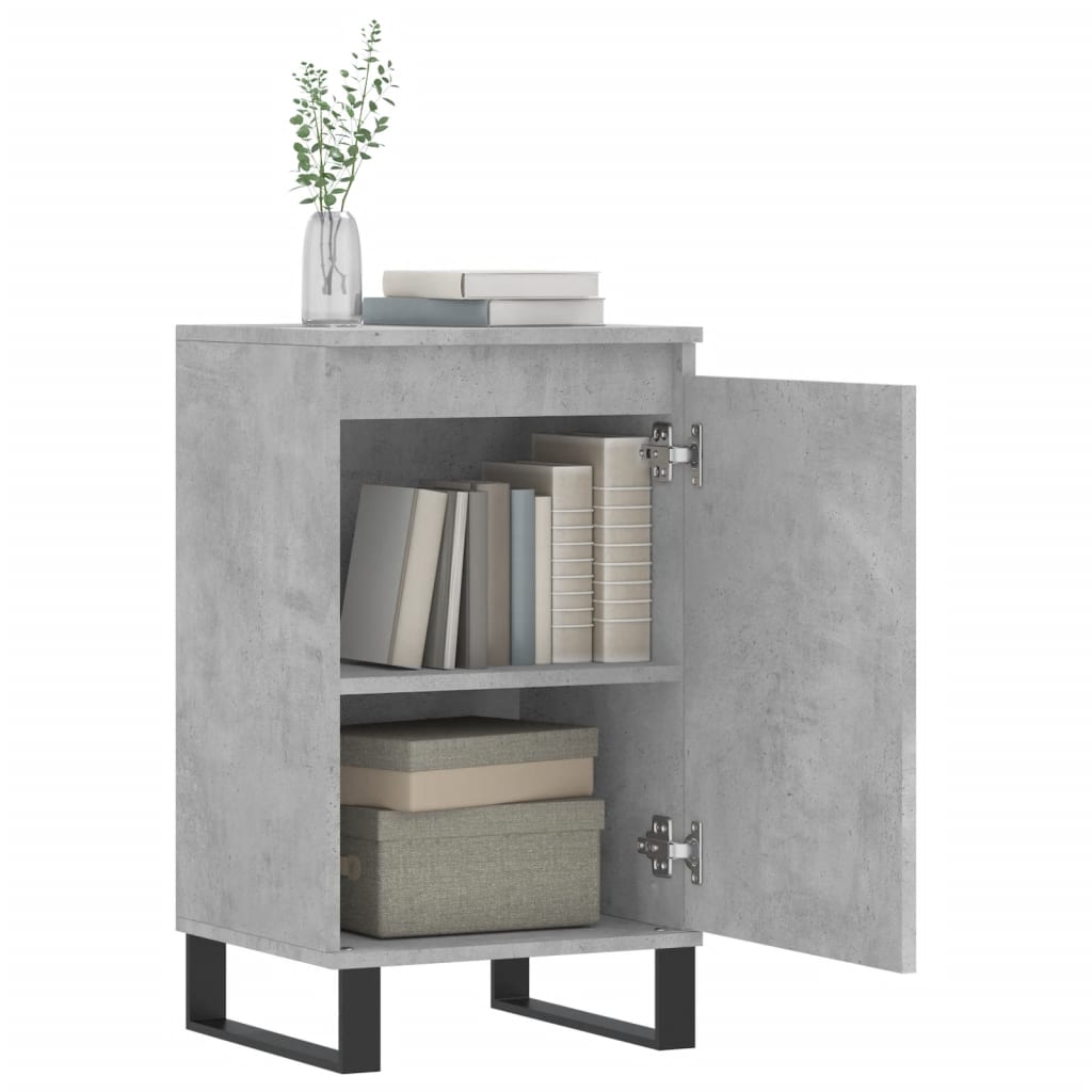 Dulap, gri beton, 40x35x70 cm, lemn prelucrat