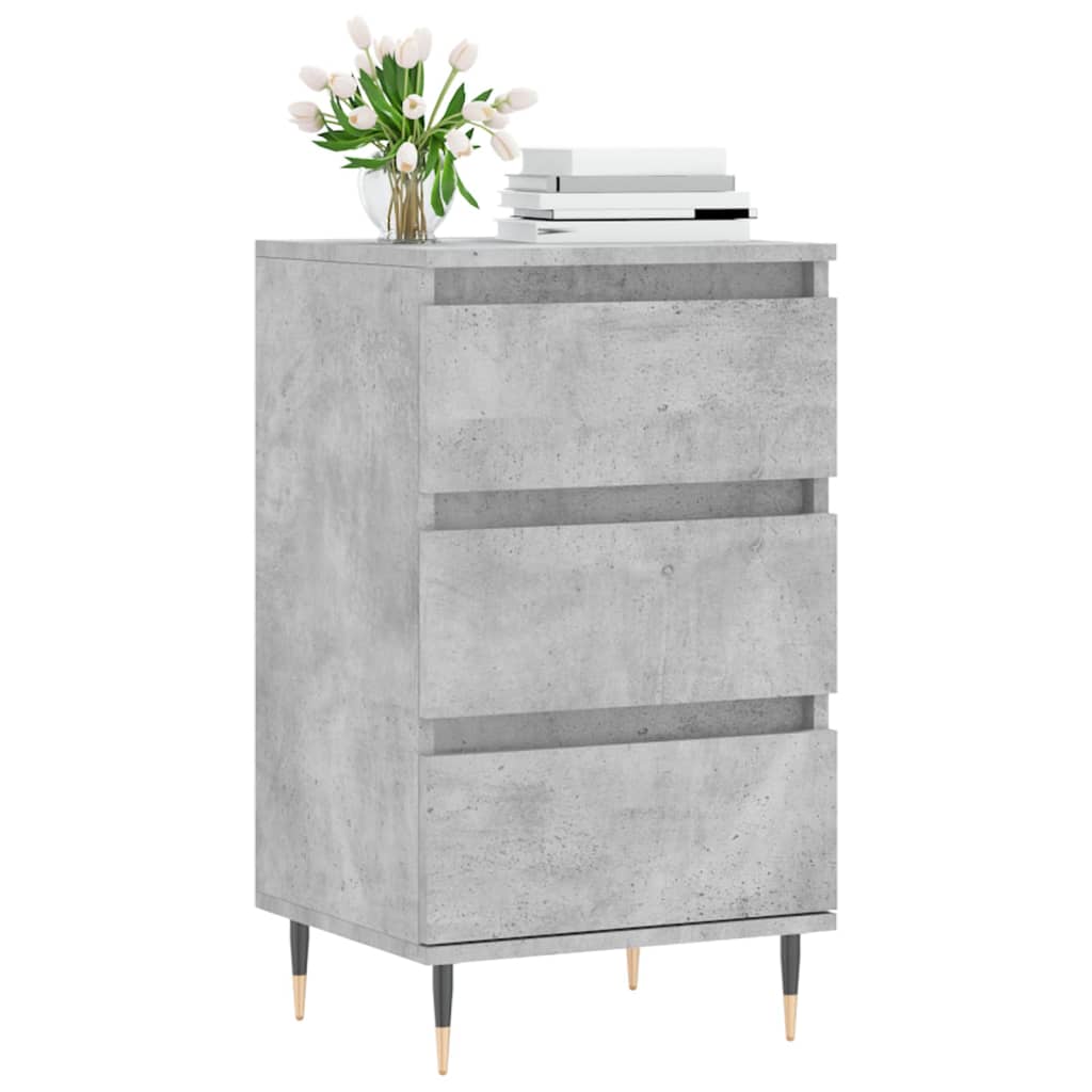 Dulap, gri beton, 40x35x70 cm, lemn prelucrat