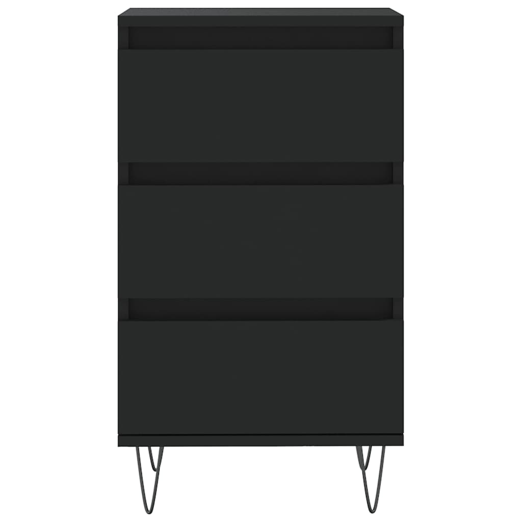Sideboard, black, 40x35x70 cm, processed wood