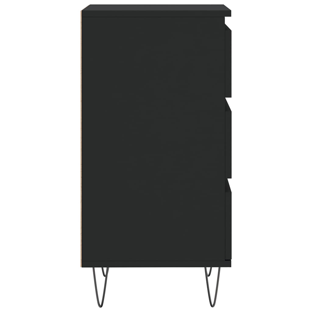 Sideboard, black, 40x35x70 cm, processed wood