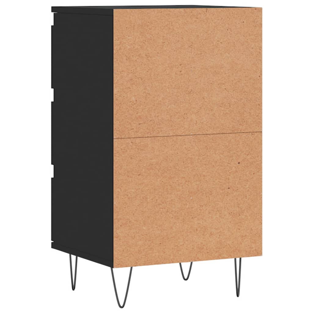 Sideboard, black, 40x35x70 cm, processed wood