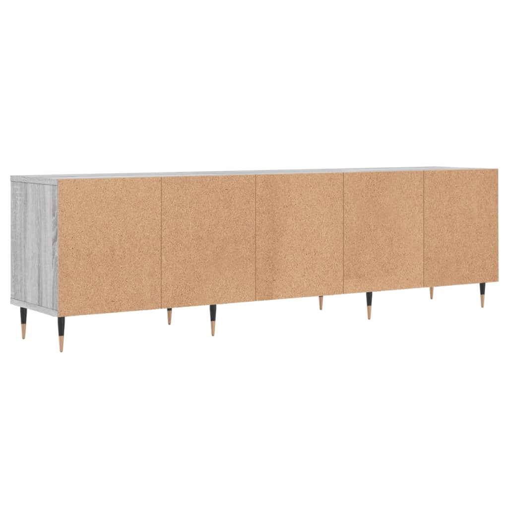 Comodă TV, gri sonoma, 150x30x44,5 cm, lemn prelucrat