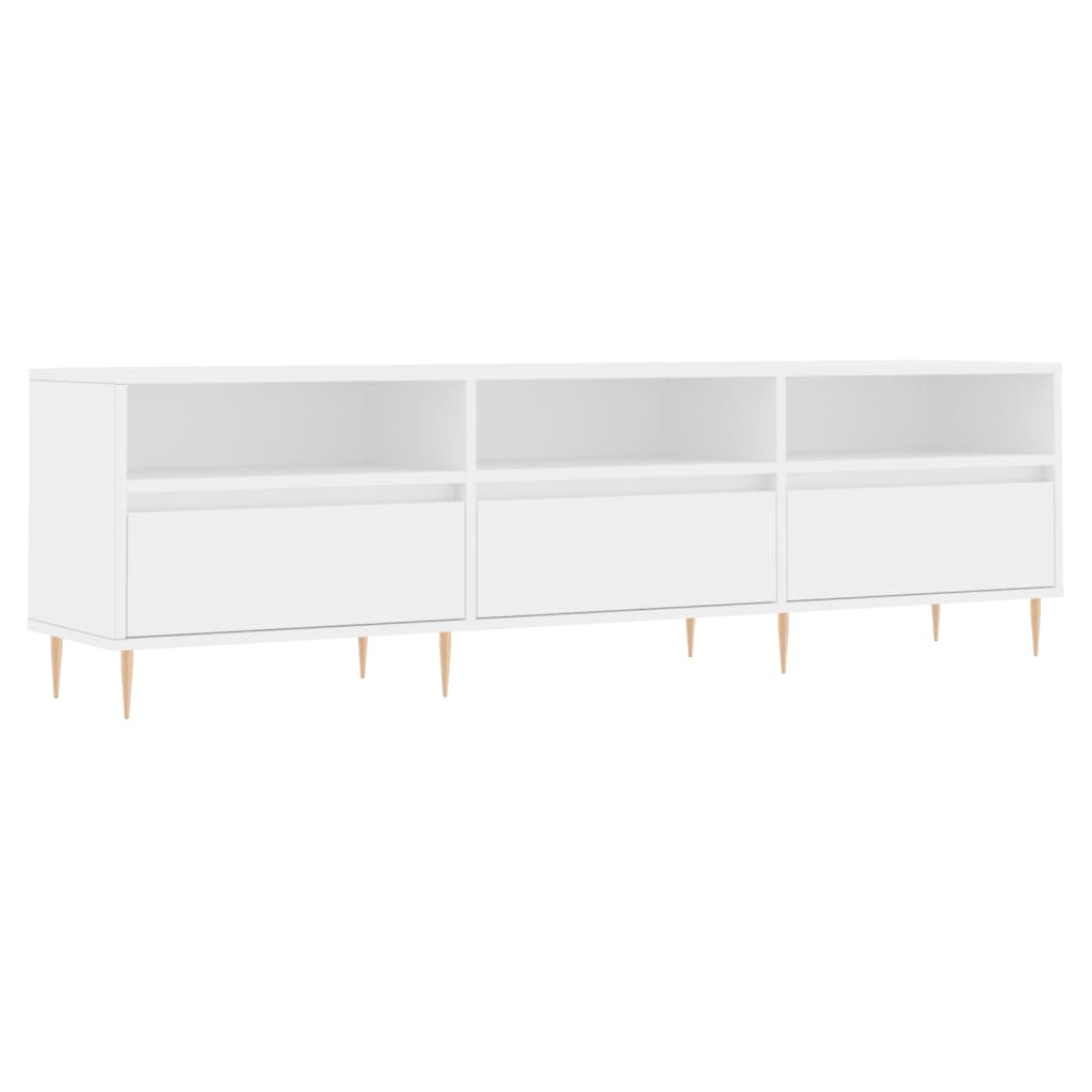 Comodă TV, alb, 150x30x44,5 cm, lemn prelucrat