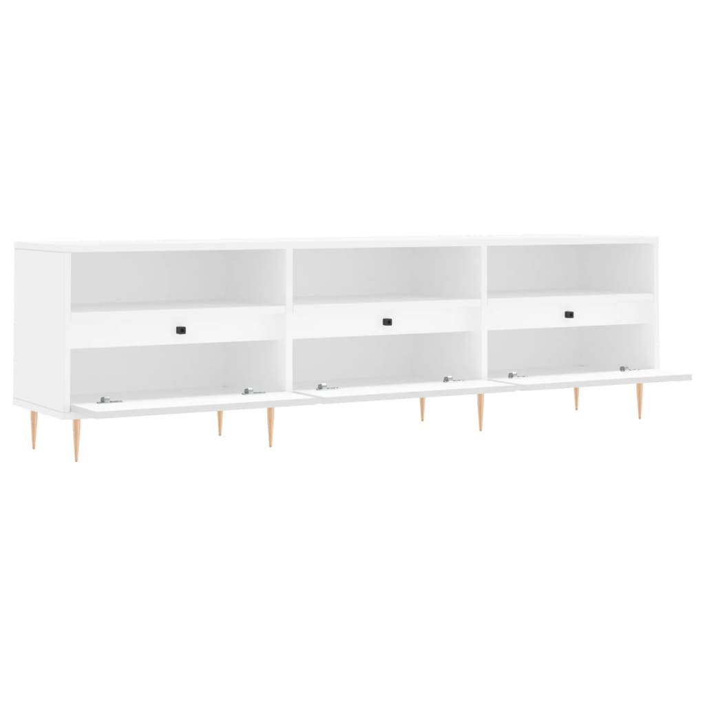 Comodă TV, alb, 150x30x44,5 cm, lemn prelucrat