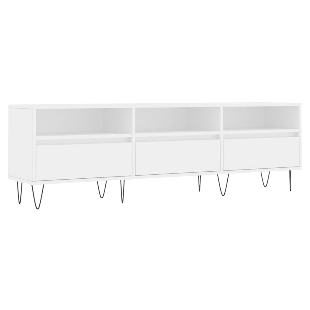 Comodă TV, alb, 150x30x44,5 cm, lemn prelucrat