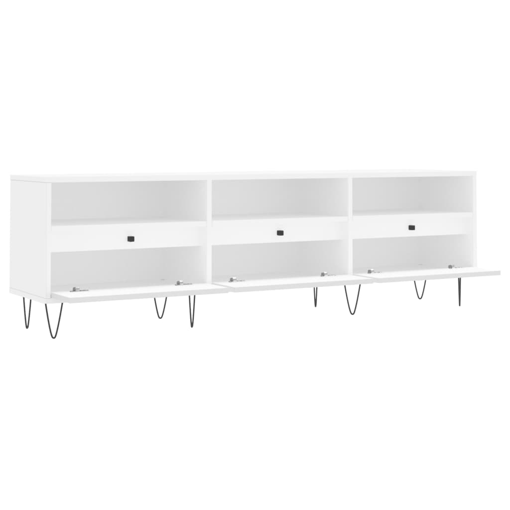 Comodă TV, alb, 150x30x44,5 cm, lemn prelucrat