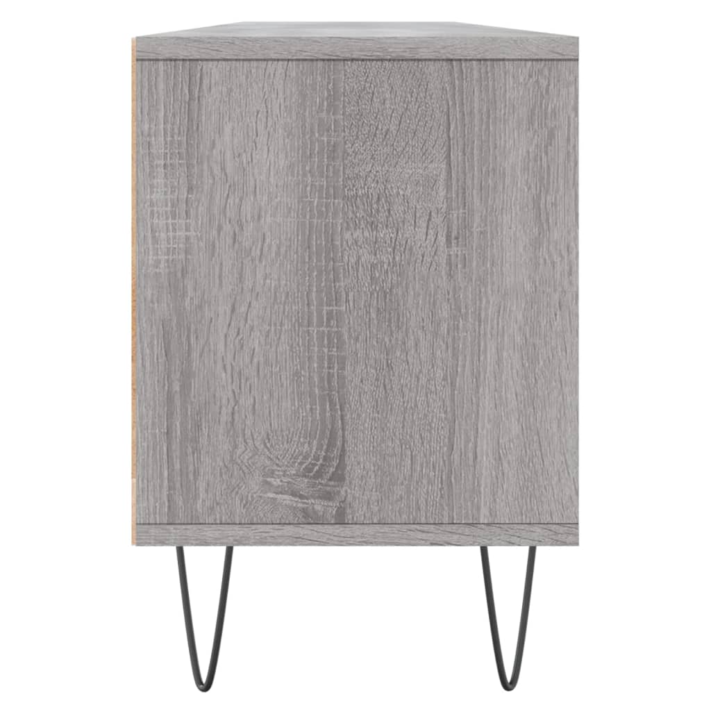 Comodă TV, gri sonoma, 150x30x44,5 cm, lemn prelucrat