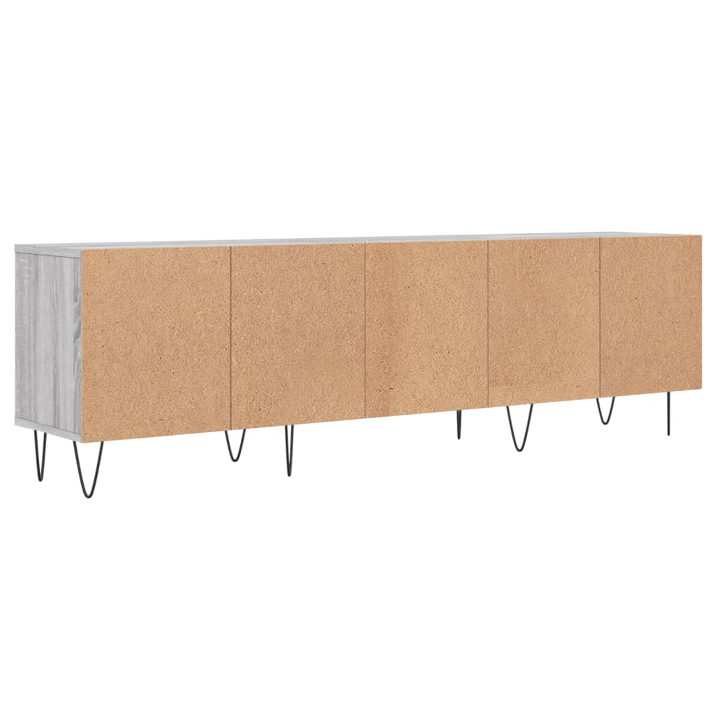 Comodă TV, gri sonoma, 150x30x44,5 cm, lemn prelucrat