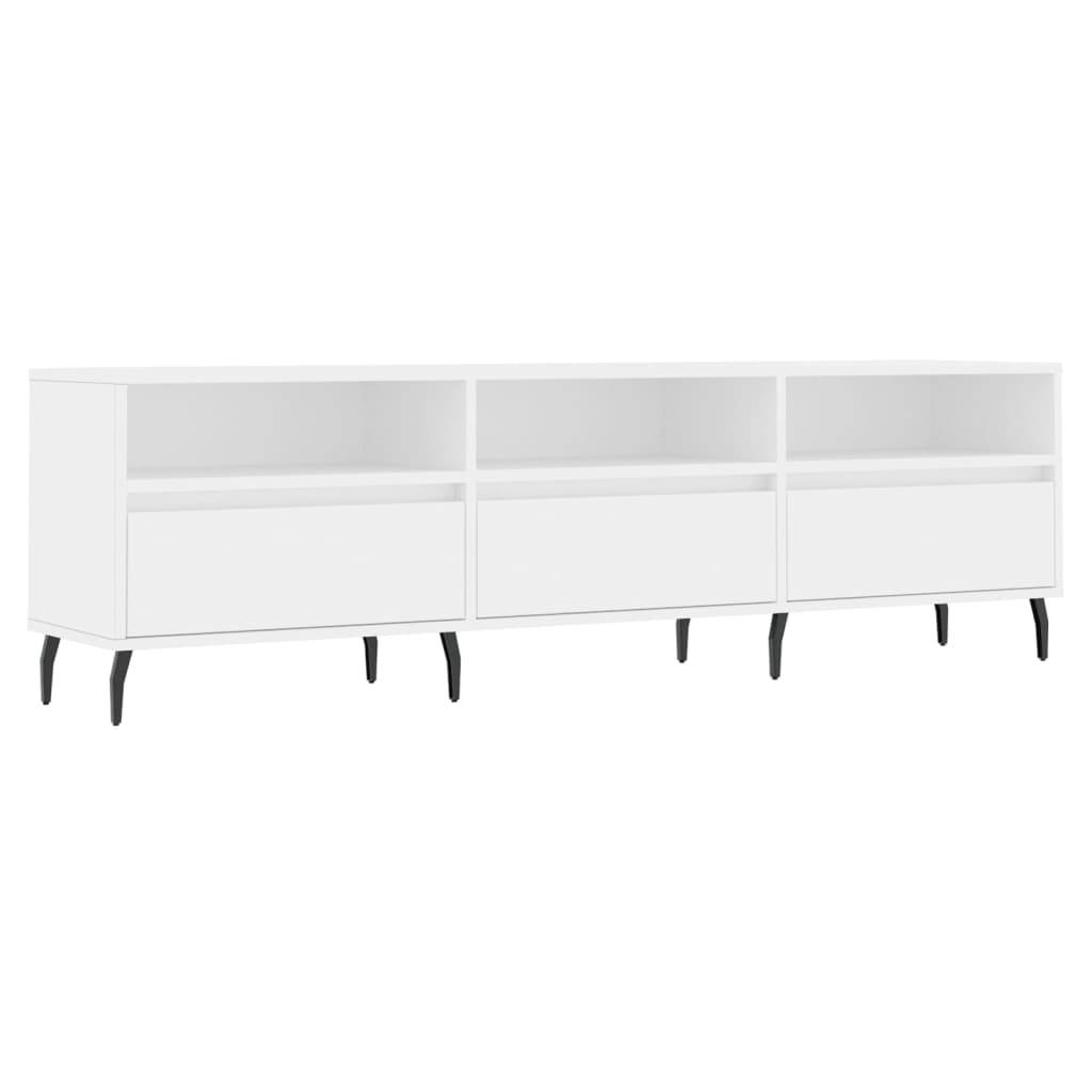 Comodă TV, alb, 150x30x44,5 cm, lemn prelucrat