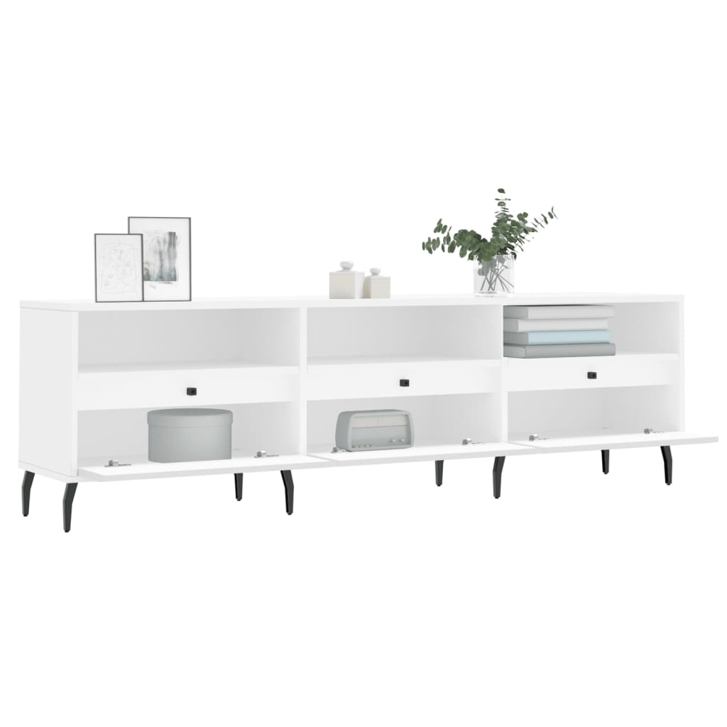 Comodă TV, alb, 150x30x44,5 cm, lemn prelucrat