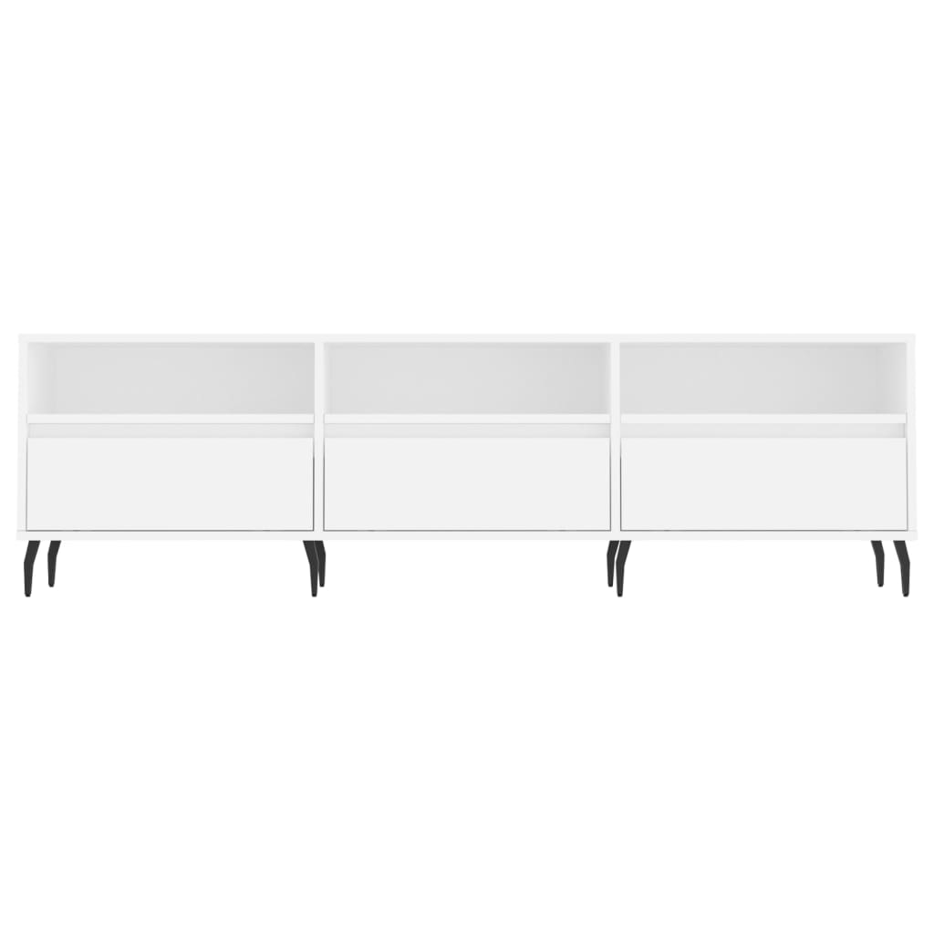 Comodă TV, alb, 150x30x44,5 cm, lemn prelucrat