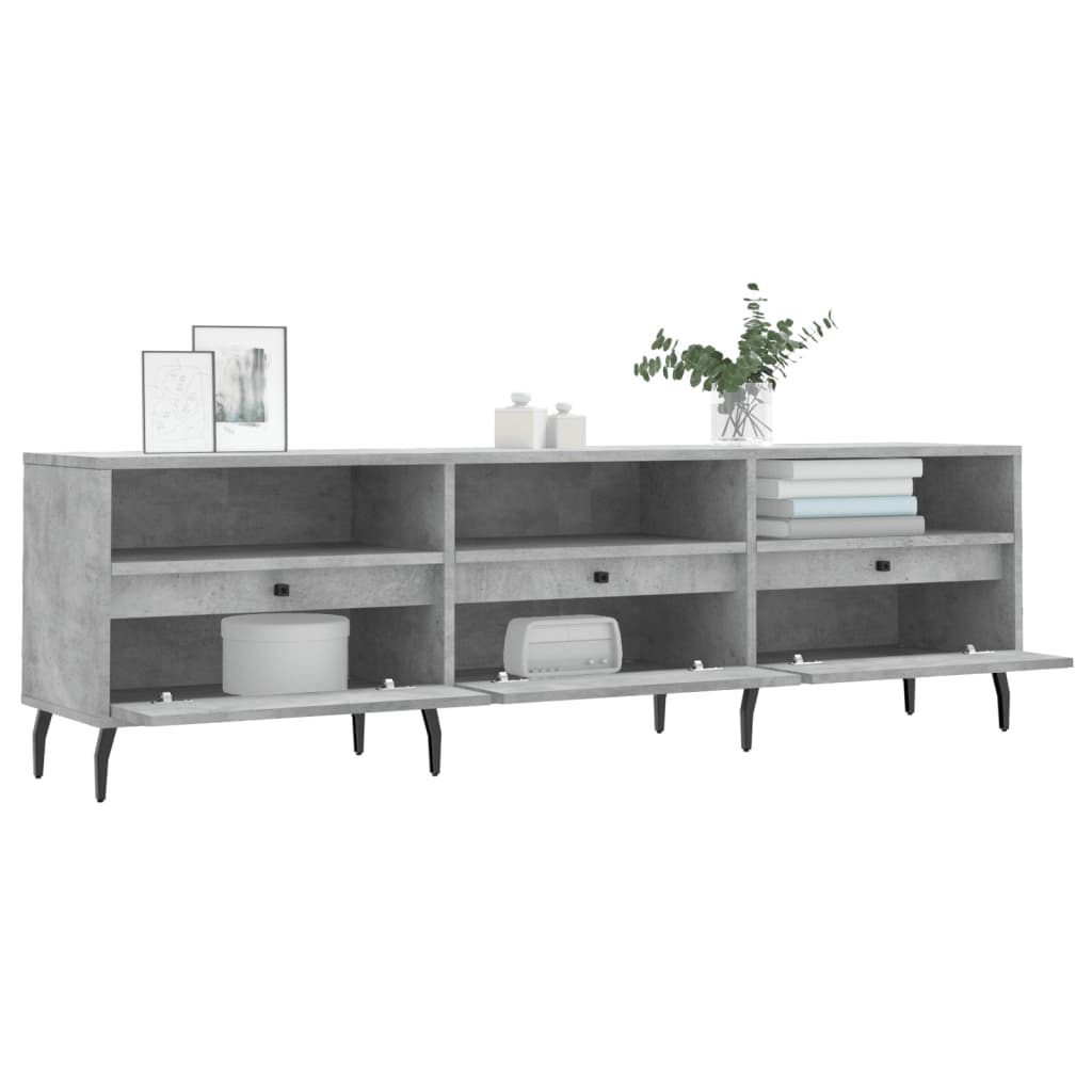 TV sideboard, concrete grey, 150x30x44.5 cm, processed wood