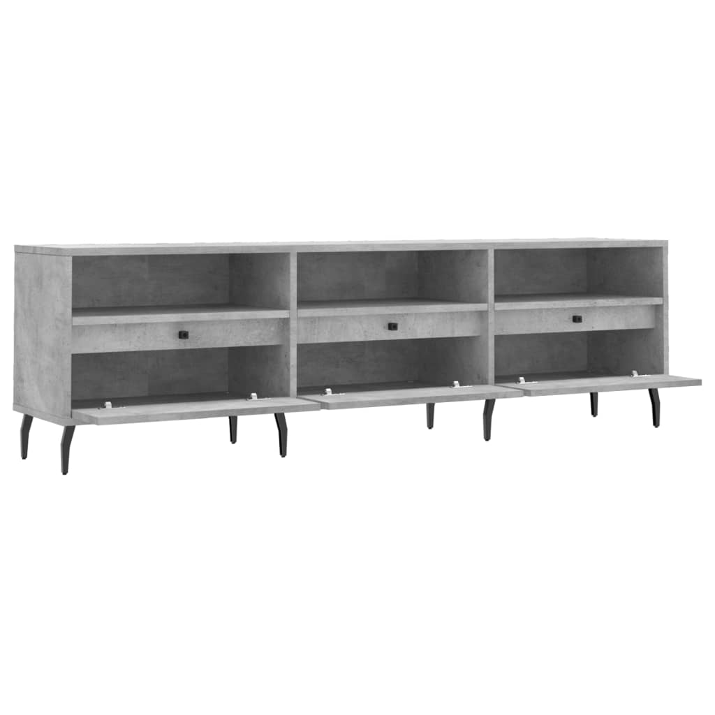 TV sideboard, concrete grey, 150x30x44.5 cm, processed wood