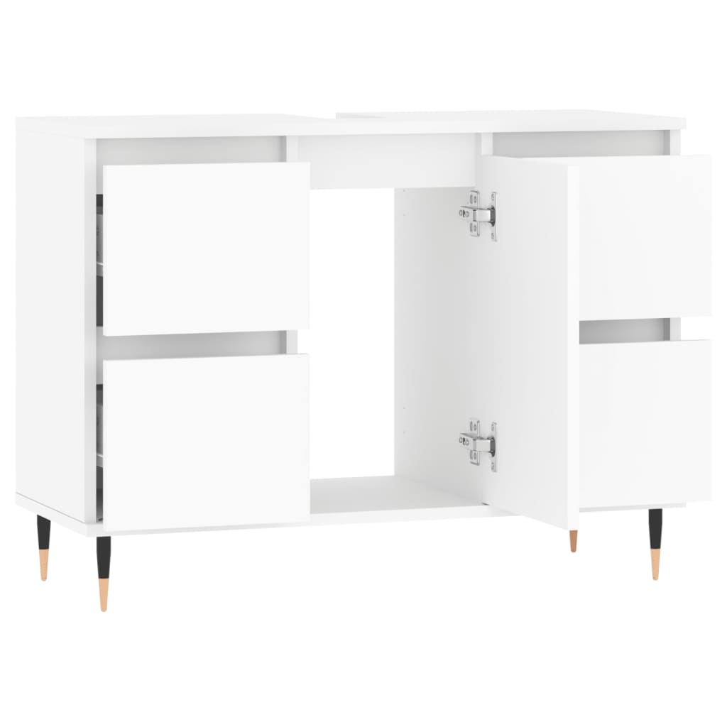Dulap pentru baie, alb, 80x33x60 cm, lemn compozit