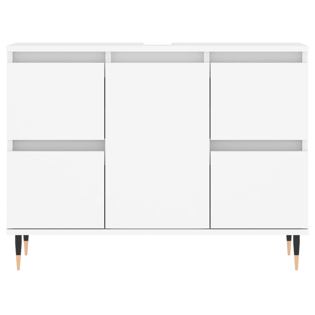 Dulap pentru baie, alb, 80x33x60 cm, lemn compozit