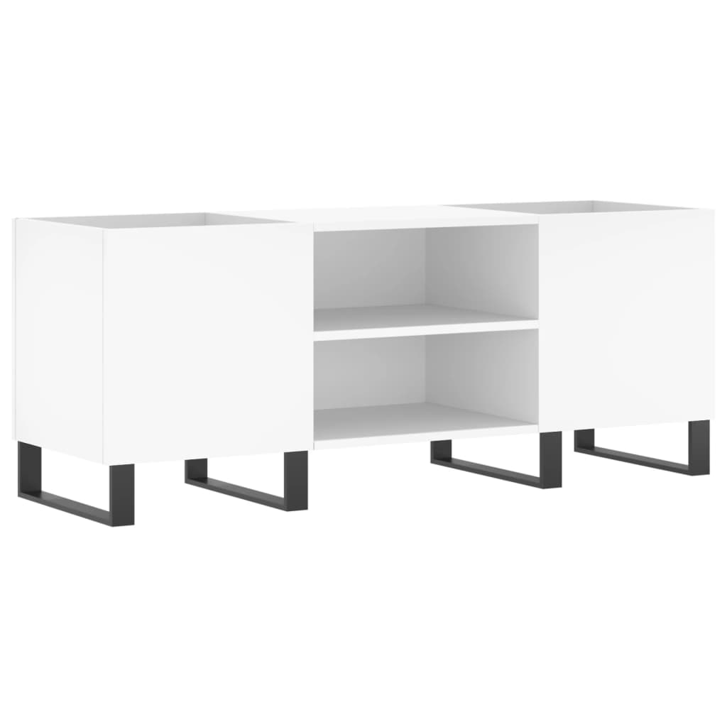 Disc chest of drawers, white, 121x38x48 cm, processed wood