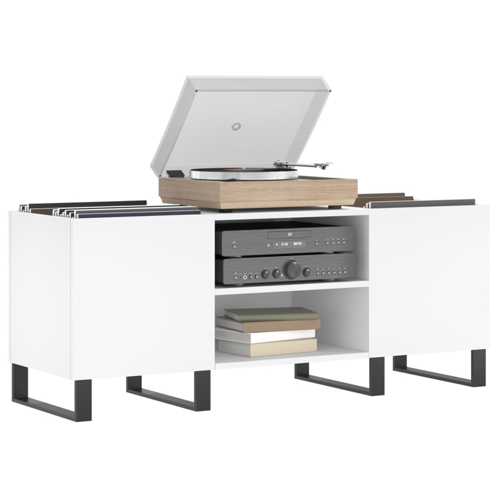 Disc chest of drawers, white, 121x38x48 cm, processed wood