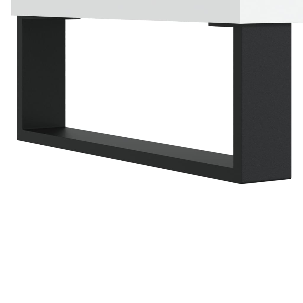 Disc chest of drawers, white, 121x38x48 cm, processed wood