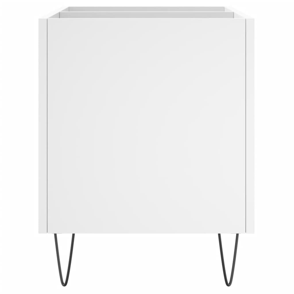 Record cabinet, white, 74.5x38x48 cm, processed wood