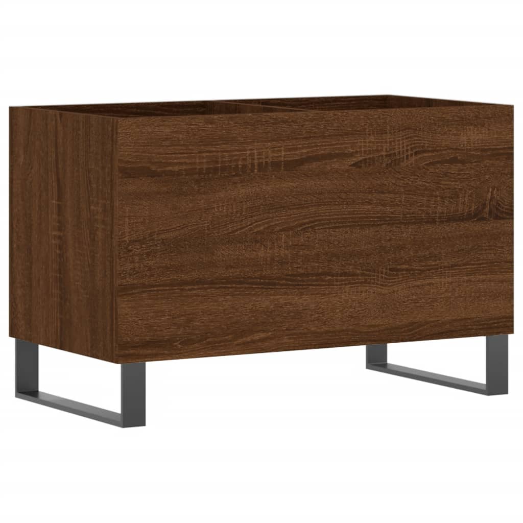 Cabinet for discs brown oak 74.5x38x48 cm processed wood
