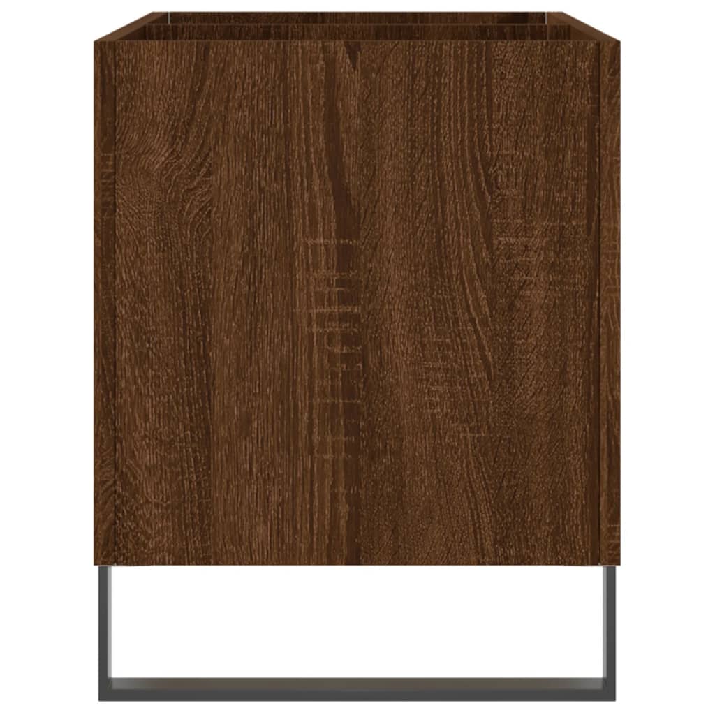 Cabinet for discs brown oak 74.5x38x48 cm processed wood