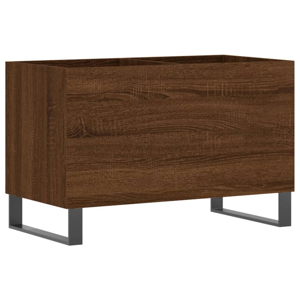 Cabinet for discs brown oak 74.5x38x48 cm processed wood