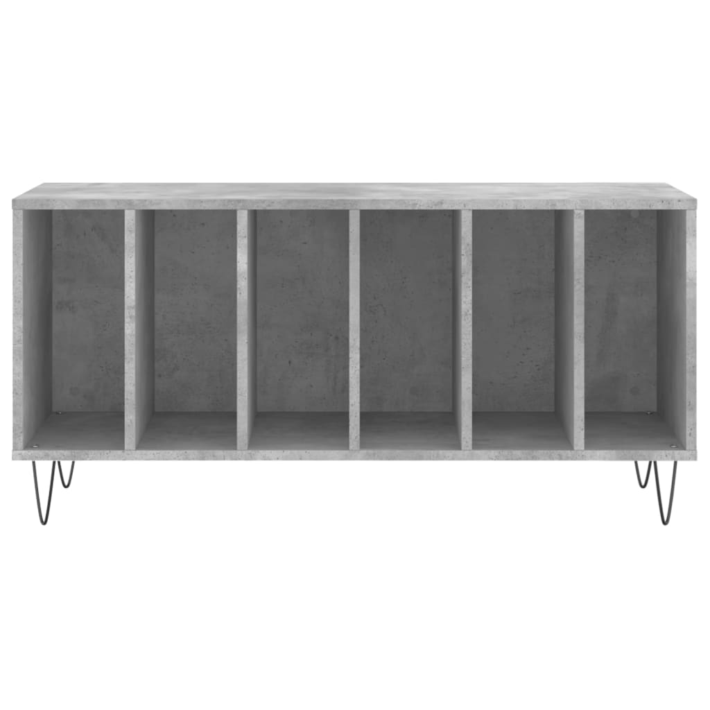 Cabinet for discs gray concrete, 100x38x48 cm, processed wood