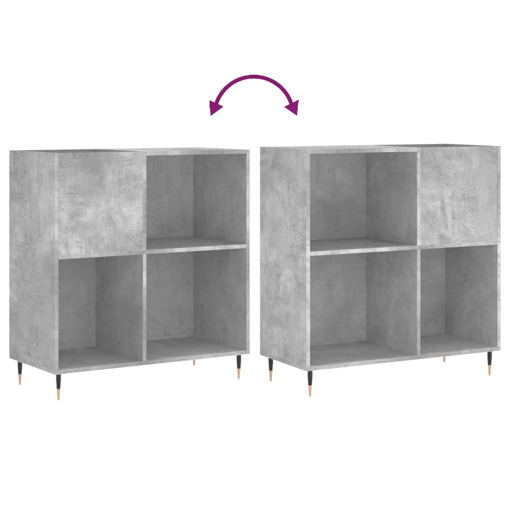 Disc cabinet gray concrete 84.5x38x89 cm composite wood