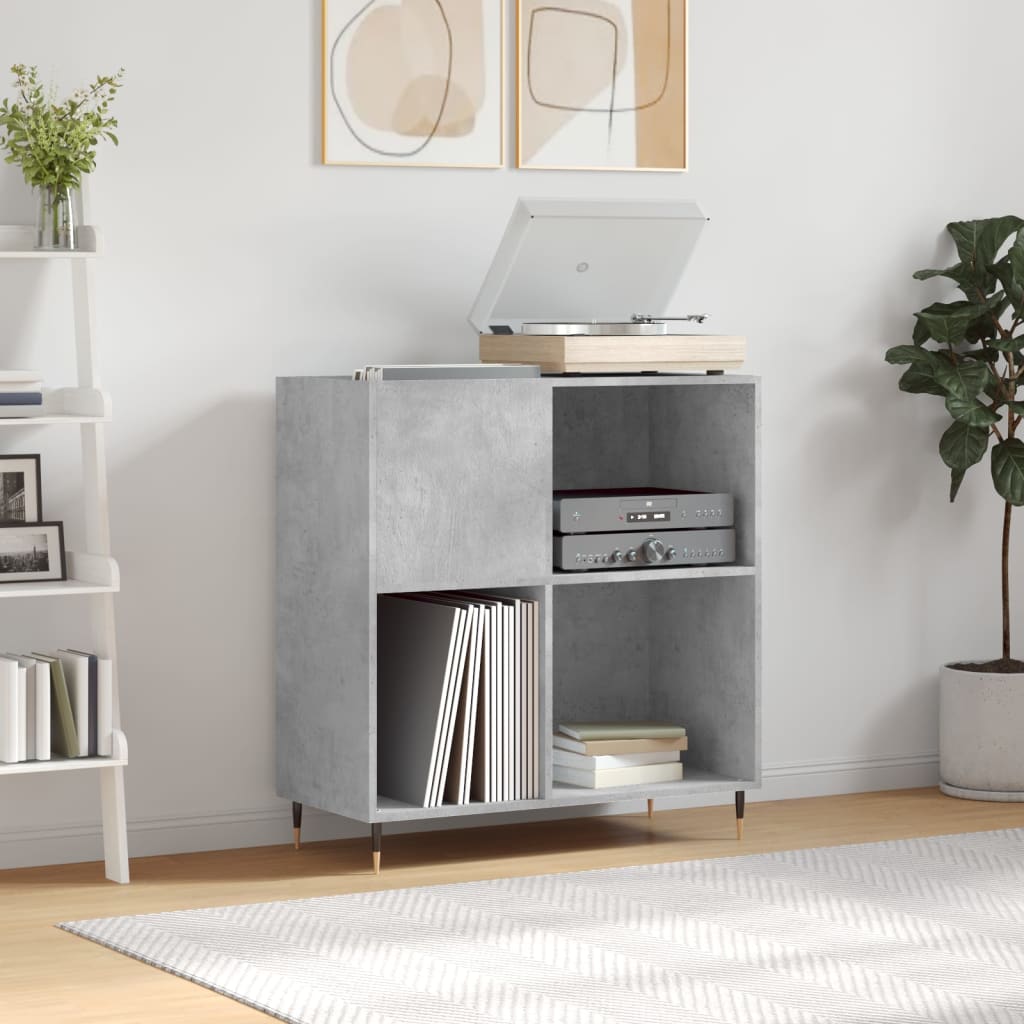 Disc cabinet gray concrete 84.5x38x89 cm composite wood