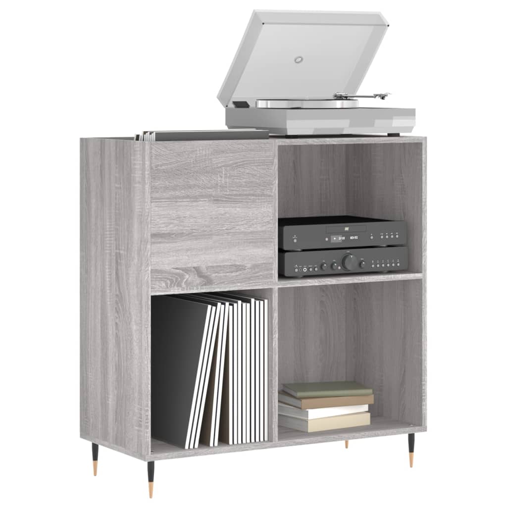 Sonoma gray record cabinet 84.5x38x89 cm composite wood