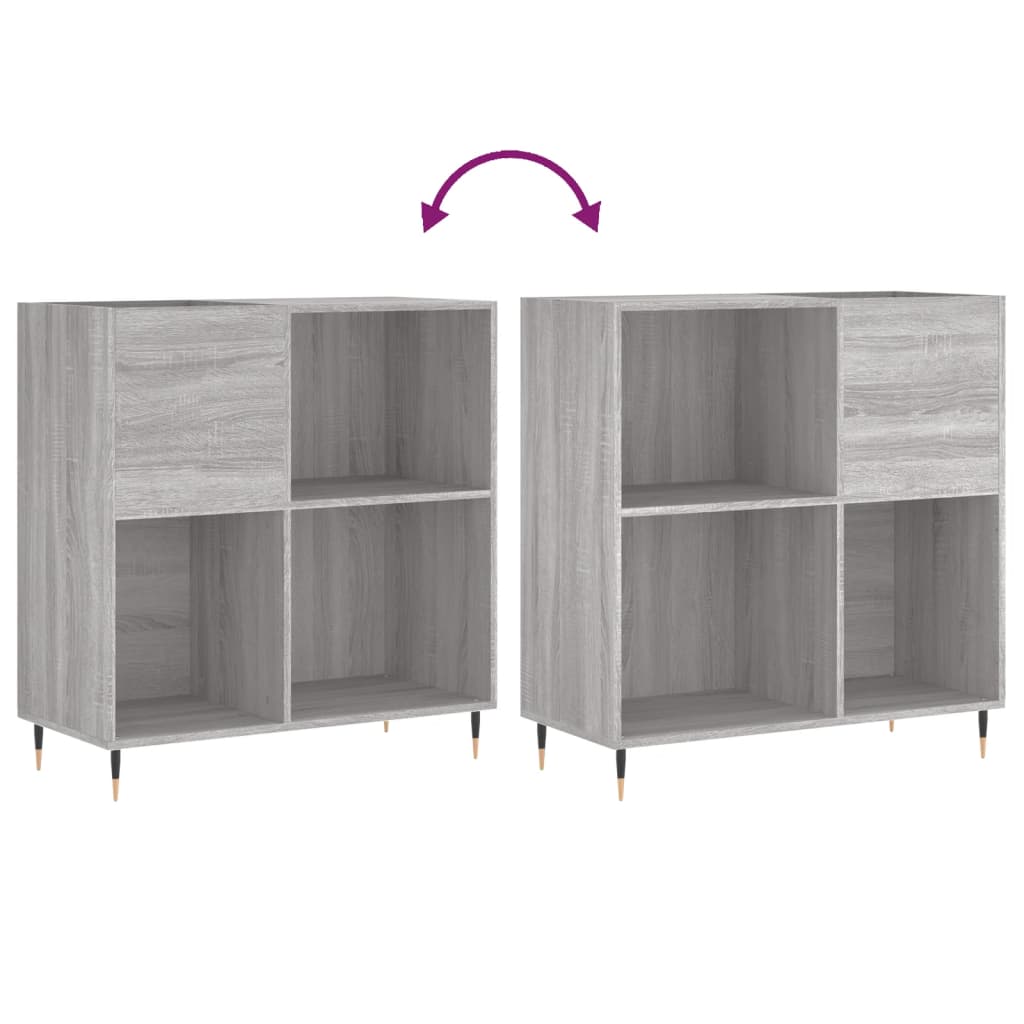 Sonoma gray record cabinet 84.5x38x89 cm composite wood